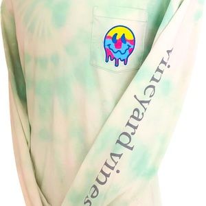 Reverse dyed and upcycled Vineyard Vines long sleeve t-shirt, Men’s M.